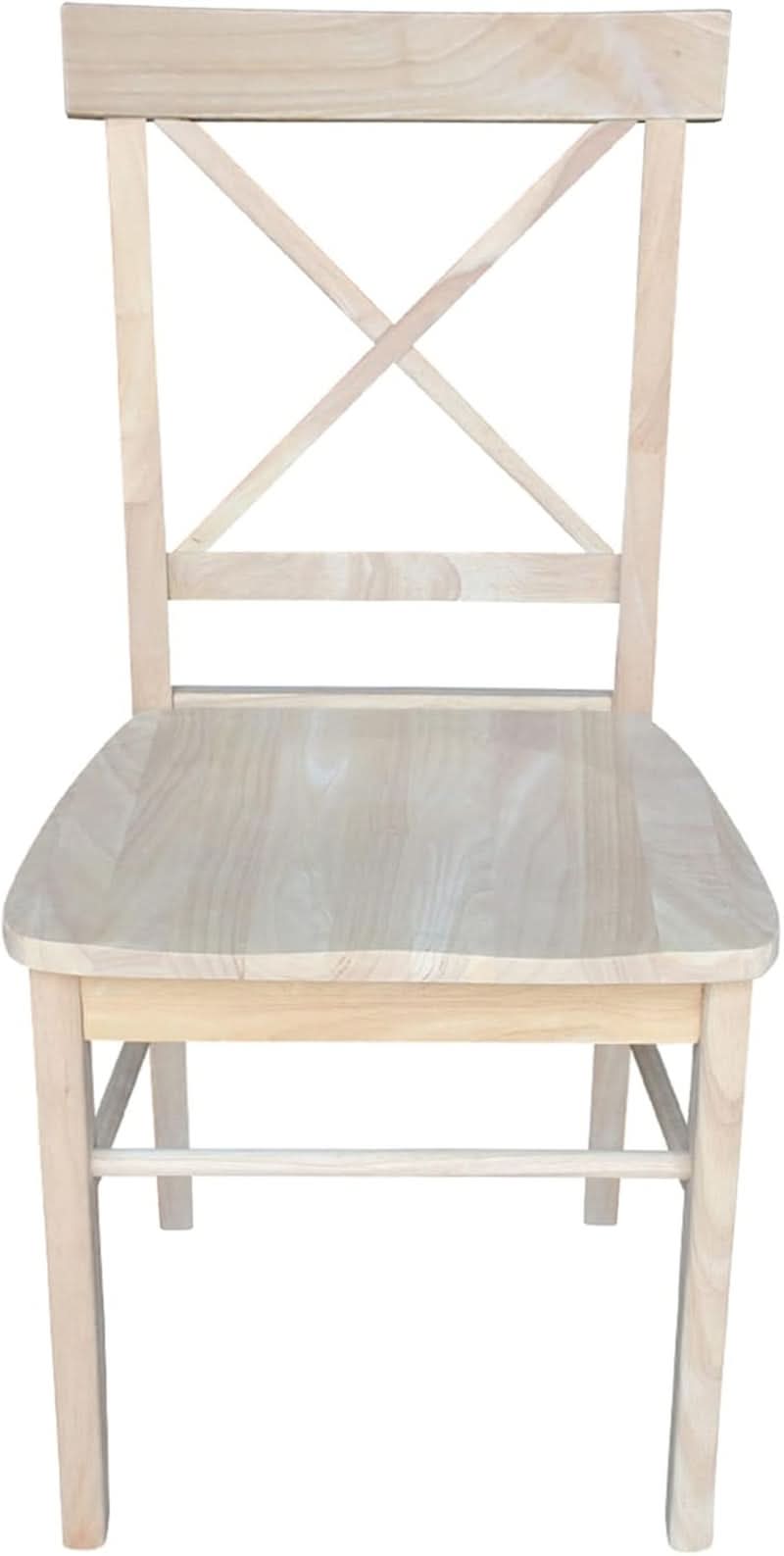 X Back Dining Chairs Set Of 2 In Unfinished Parawood