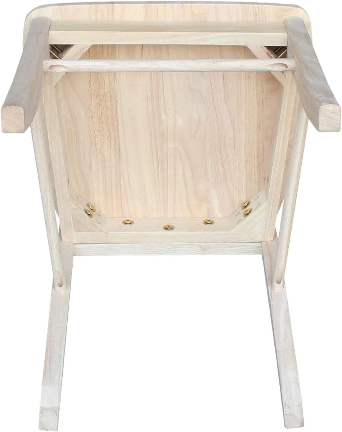X Back Dining Chairs Set Of 2 In Unfinished Parawood