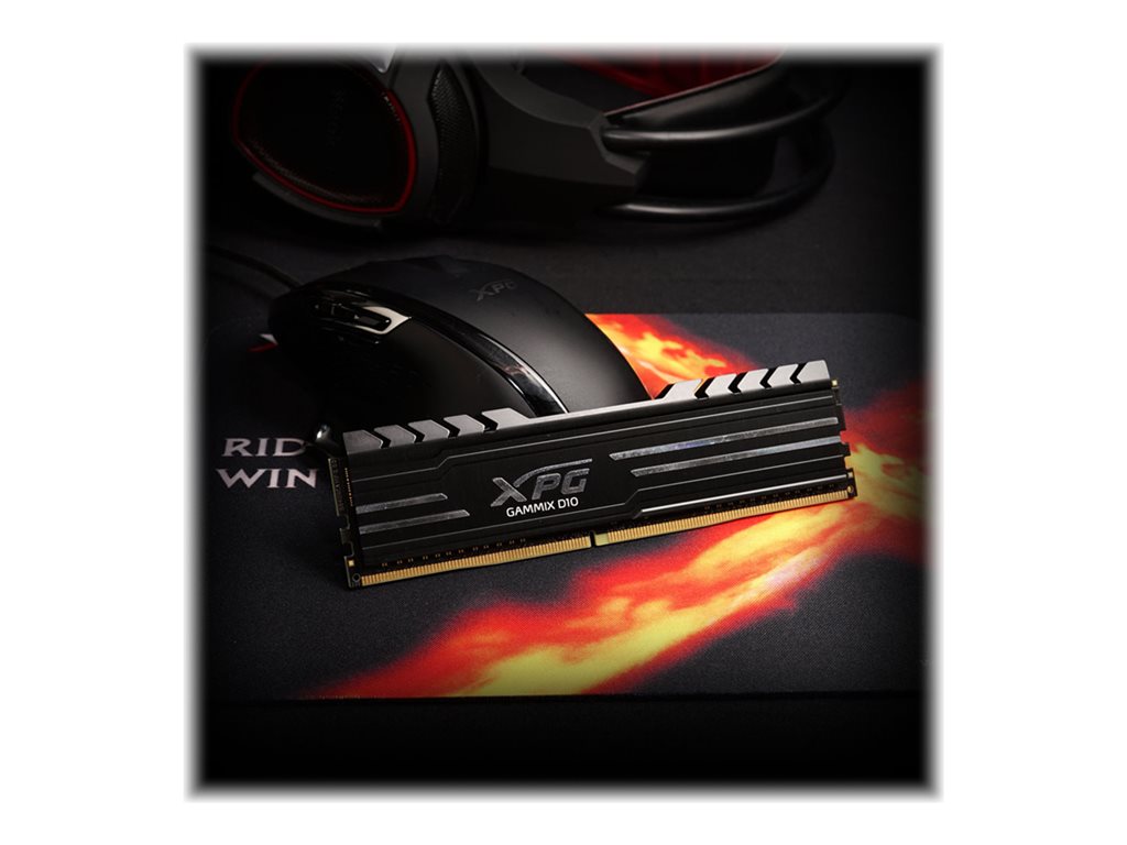 XPG GAMMIX D10 - DDR4 - kit - 16 GB: 2 x 8 GB - DIMM 288-pin - 3600 MHz / PC4-28800 - CL18 - 1.35 V - unbuffered -