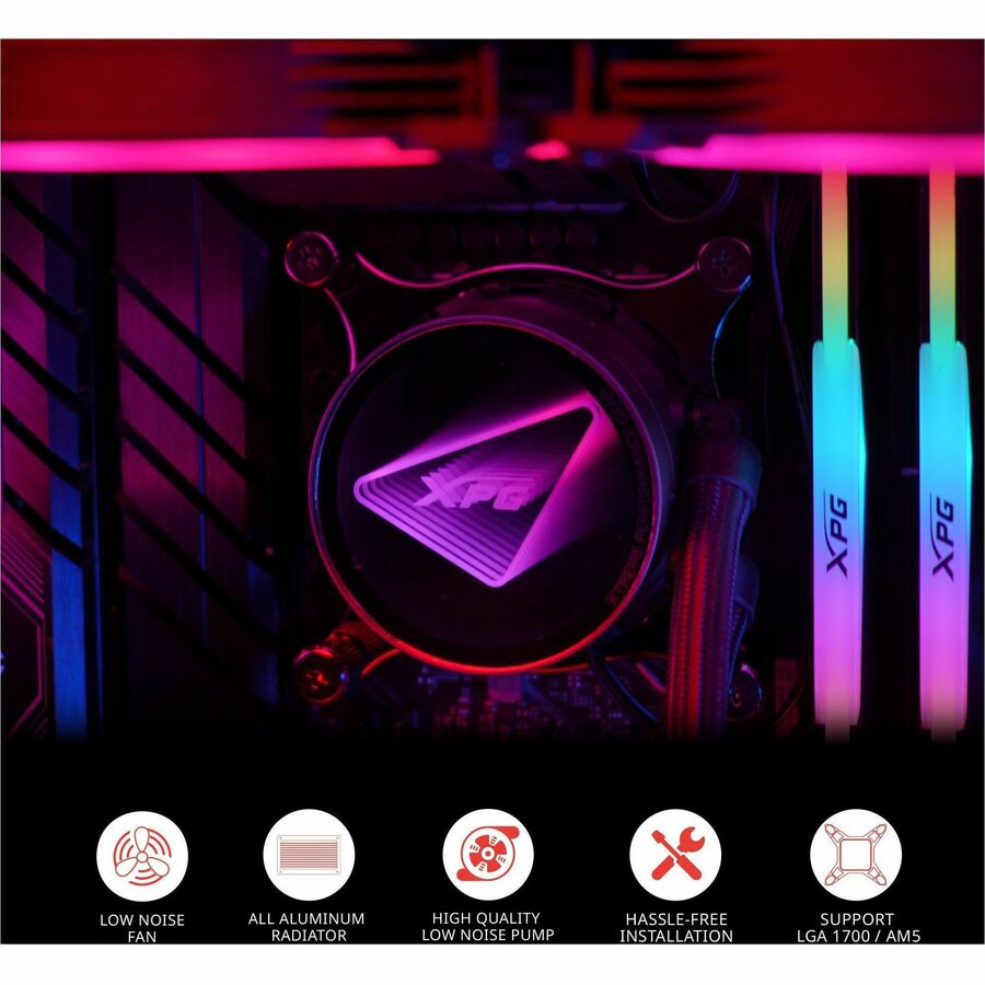 XPG LEVANTE X 360 All-in-One CPU Liquid Cooler - 4.72" Maximum Fan Diameter - 3 x Fan(s)