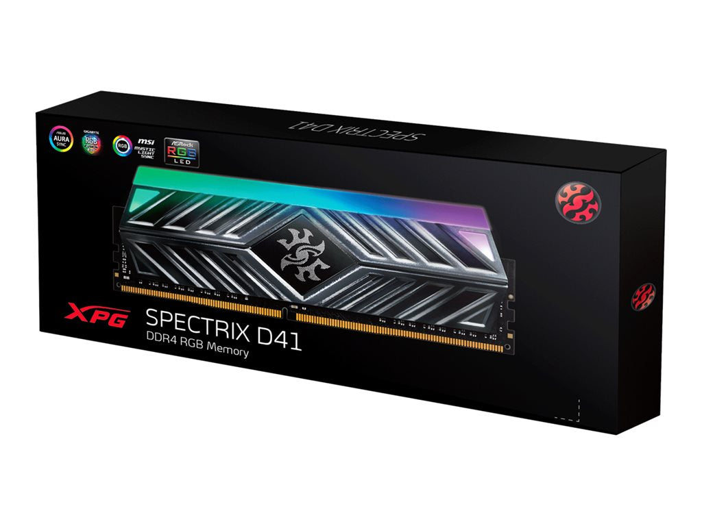 XPG SPECTRIX D41 - DDR4 - module - 8 GB - DIMM 288-pin - 3600 MHz / PC4-28800 - CL18 - 1.35 V - unbuffered - non-ECC -