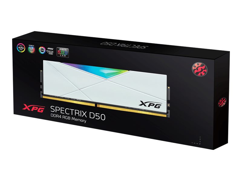 XPG SPECTRIX D50 - DDR4 - module - 8 GB - DIMM 288-pin - 3200 MHz / PC4-25600 - CL16 - 1.35 V - unbuffered - non-ECC -