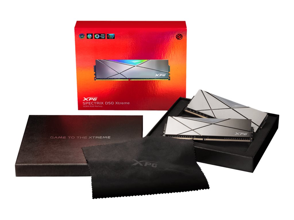 XPG SPECTRIX D50 Xtreme - DDR4 - kit - 16 GB: 2 x 8 GB - DIMM 288-pin - 4133 MHz / PC4-33000 - CL19 - 1.5 V - unbuffered