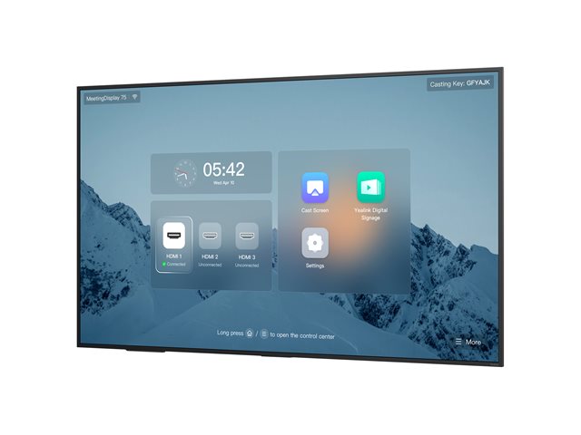 Yealink 75" MeetingDisplay for MTR System with Special Installation Structure
