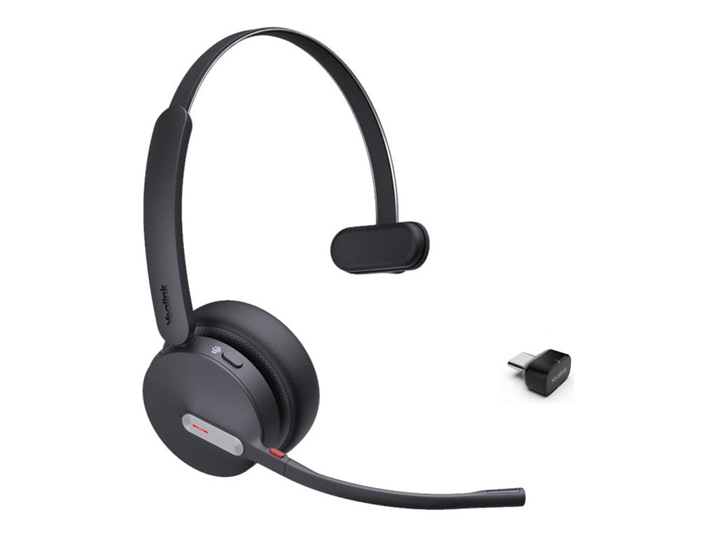 Yealink BH70 Mono - Headset - on-ear - Bluetooth - wireless - USB-C via Bluetooth adapter - black - Optimized for UC YEA-BH70-MONO-UC-USB-C