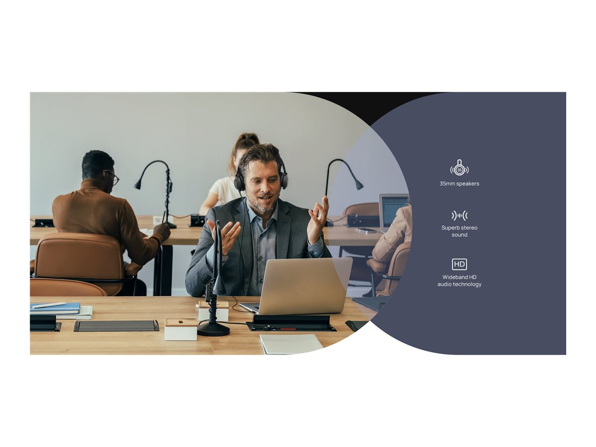 Yealink UH37 Dual - Headset - on-ear - wired - USB-C - noise isolating - black - Certified for Microsoft Teams UH37 DUAL TEAMS USB-C