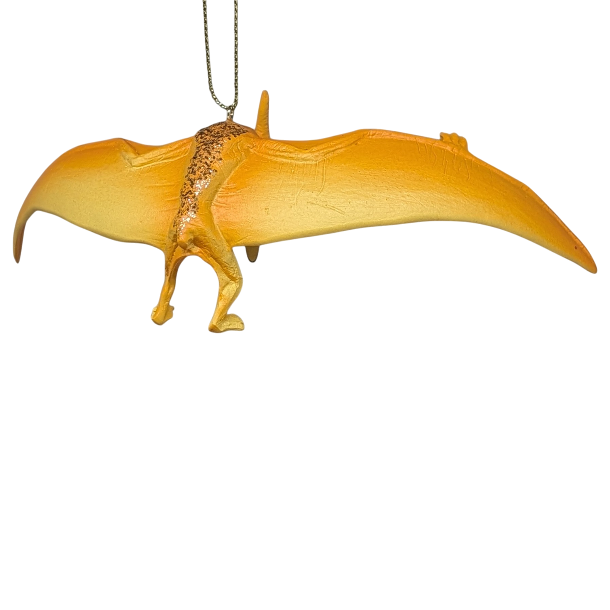 Yellow Pterodactyl Dinosaur Ornament