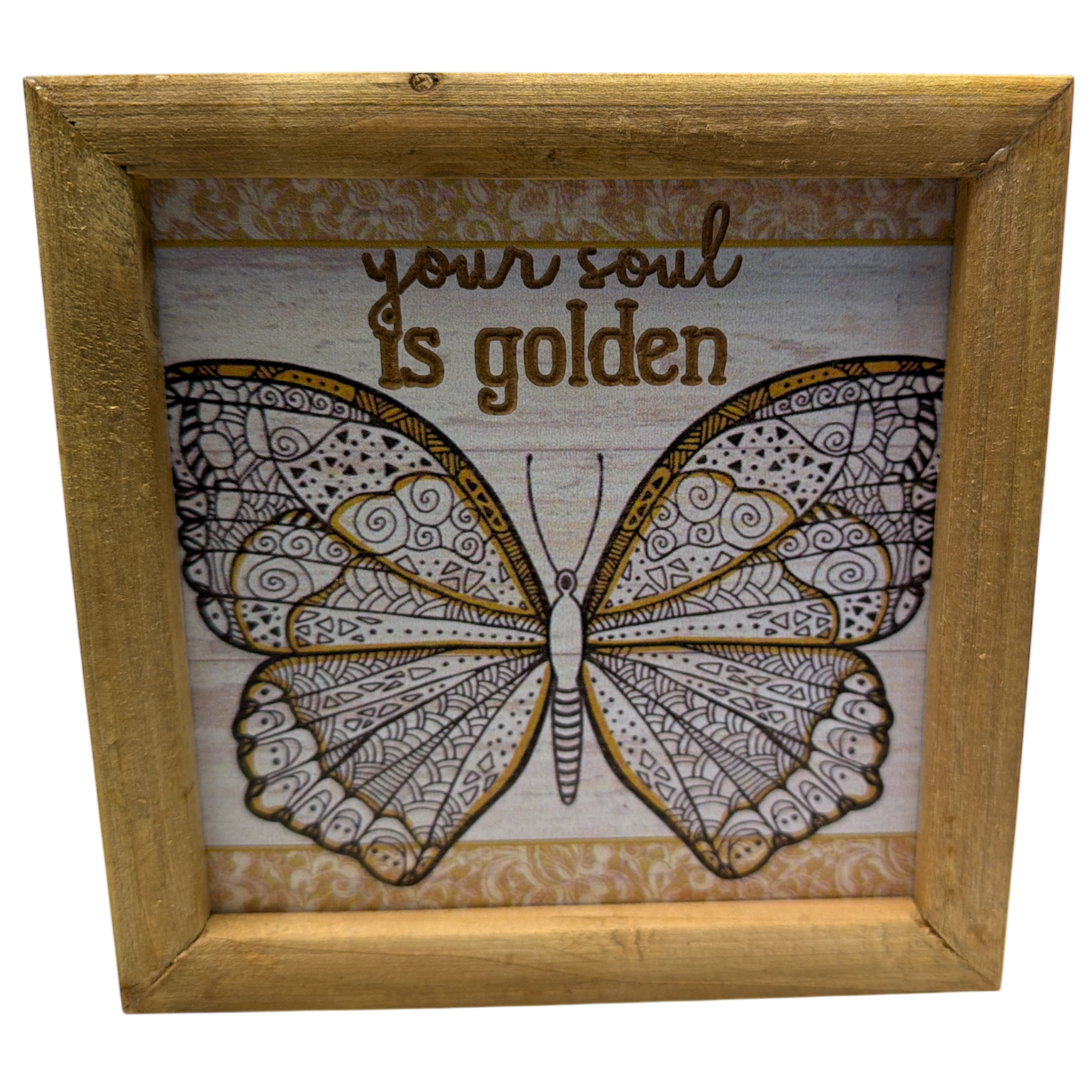 Your Soul Is Golden - Butterfly Wall Plaque