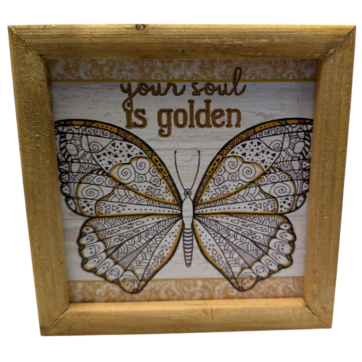 Your Soul Is Golden - Butterfly Wall Plaque