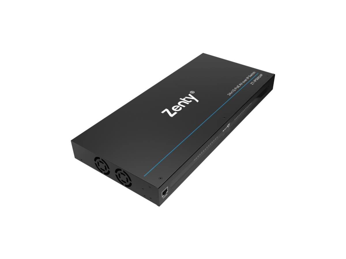 ZENTY 24-Port AV Over IP PoE Gigabit Switch 330W Power