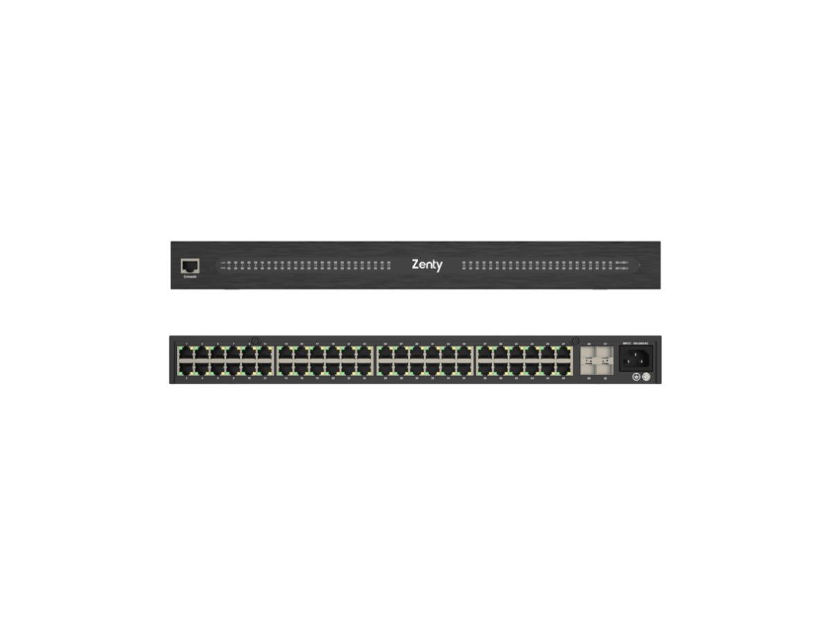 ZENTY 48-Port AV over IP PoE Gigabit Switch 600W for Pro AV