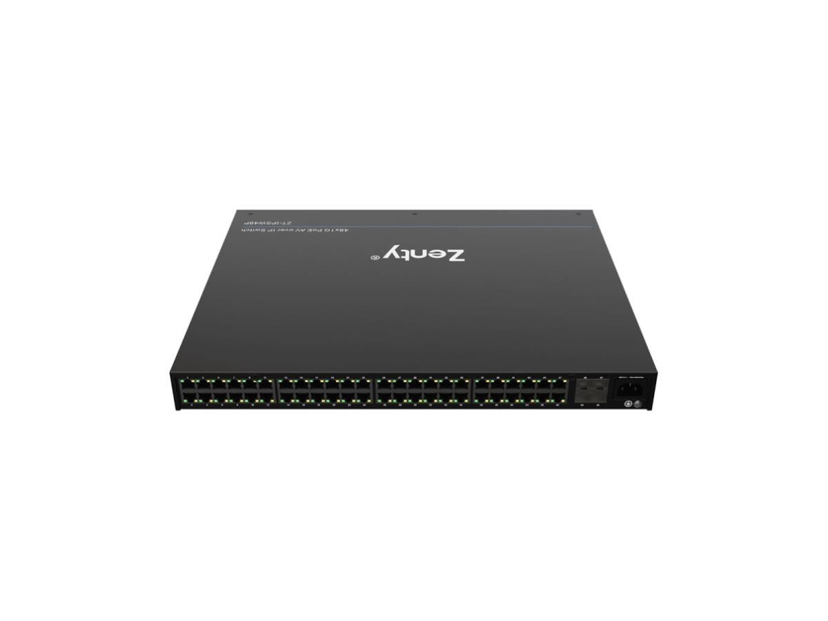 ZENTY 48-Port AV over IP PoE Gigabit Switch 600W for Pro AV