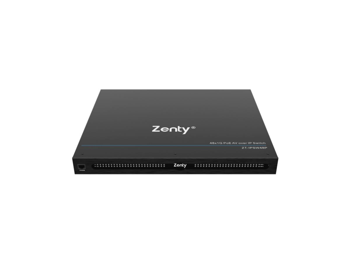 ZENTY 48-Port AV over IP PoE Gigabit Switch 600W for Pro AV