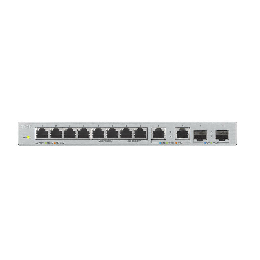 ZYXEL 12-Port Unmanaged Multi-Gigabit Switch with 2-Port 2.5G and 2-Port 10G SFP+