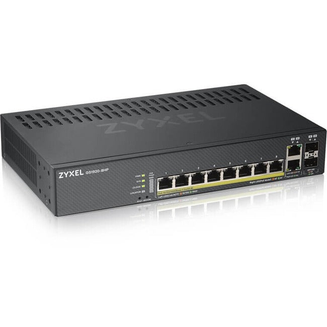 ZYXEL GS1920-8HPv2 8-Port GbE Smart Managed PoE Switch - NebulaFlex | TechSoft