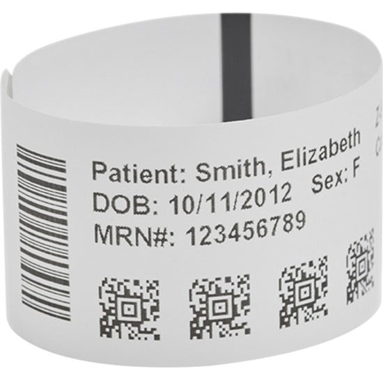 Zebra Wristband Polypropylene 1 x 7in Direct Thermal Zebra Z-Band Comfort HC100 10011954K