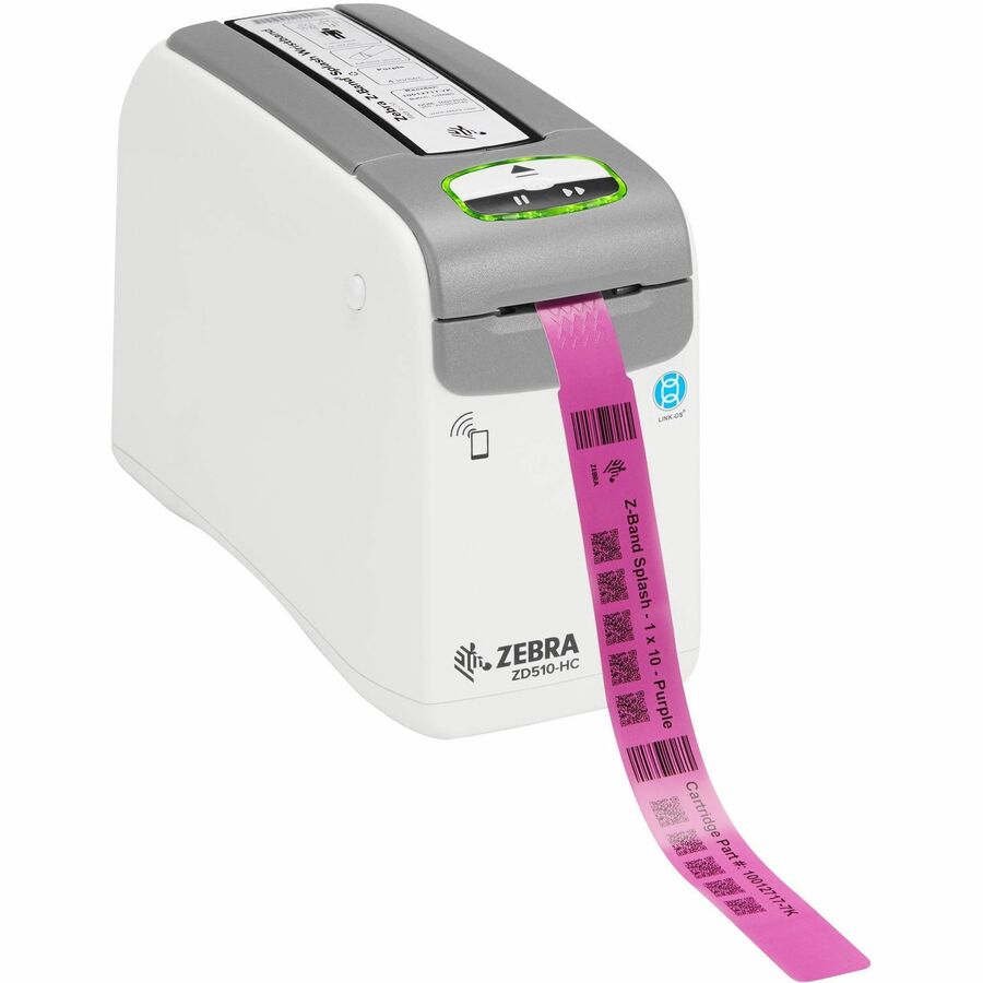 Zebra ZD510-HC Direct Thermal Printer - Monochrome - Portable - Wristband Print - Ethernet