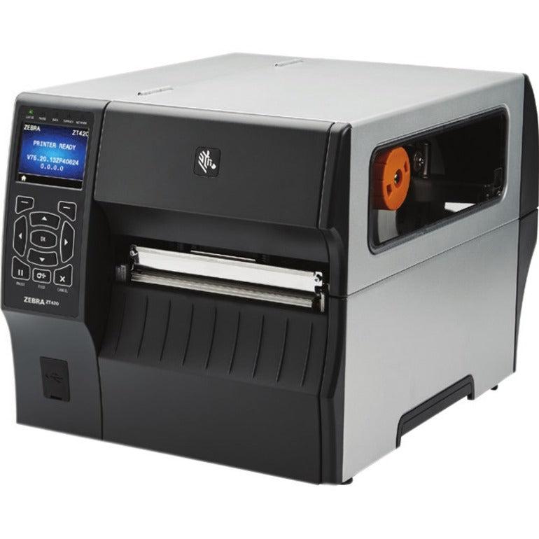 Zebra ZT420 Industrial Direct Thermal/Thermal Transfer Printer - Monochrome - Label Print - Ethernet - USB - Serial - Bluetooth - Near Field Communication (NFC)