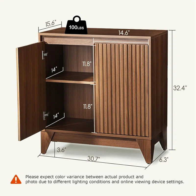 Zetes 32 Tall Accent Cabinet With Adjustable Shelf