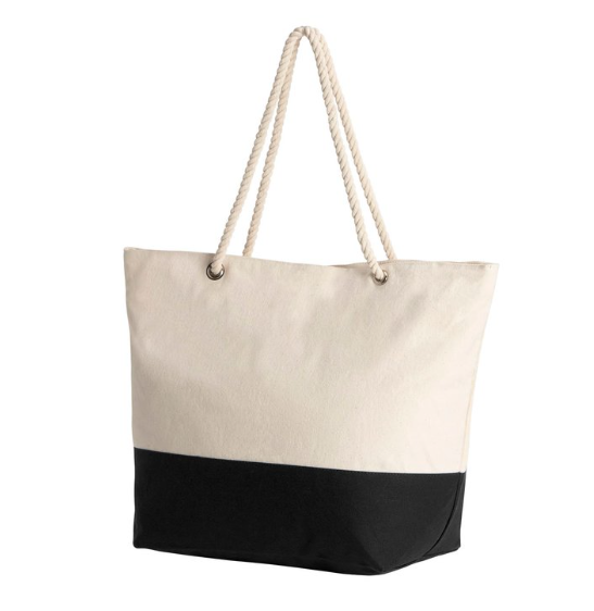 Zippered 12 oz. Cotton Canvas Rope Tote – Sturdy, Stylish, and Perfect for Securely Carrying Your Essentials