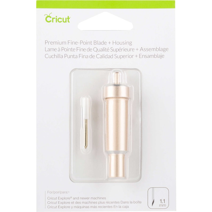 cricut Premium Fine-Point Blade + Housing, Gold - Wear Resistant, Break Resistant, Long