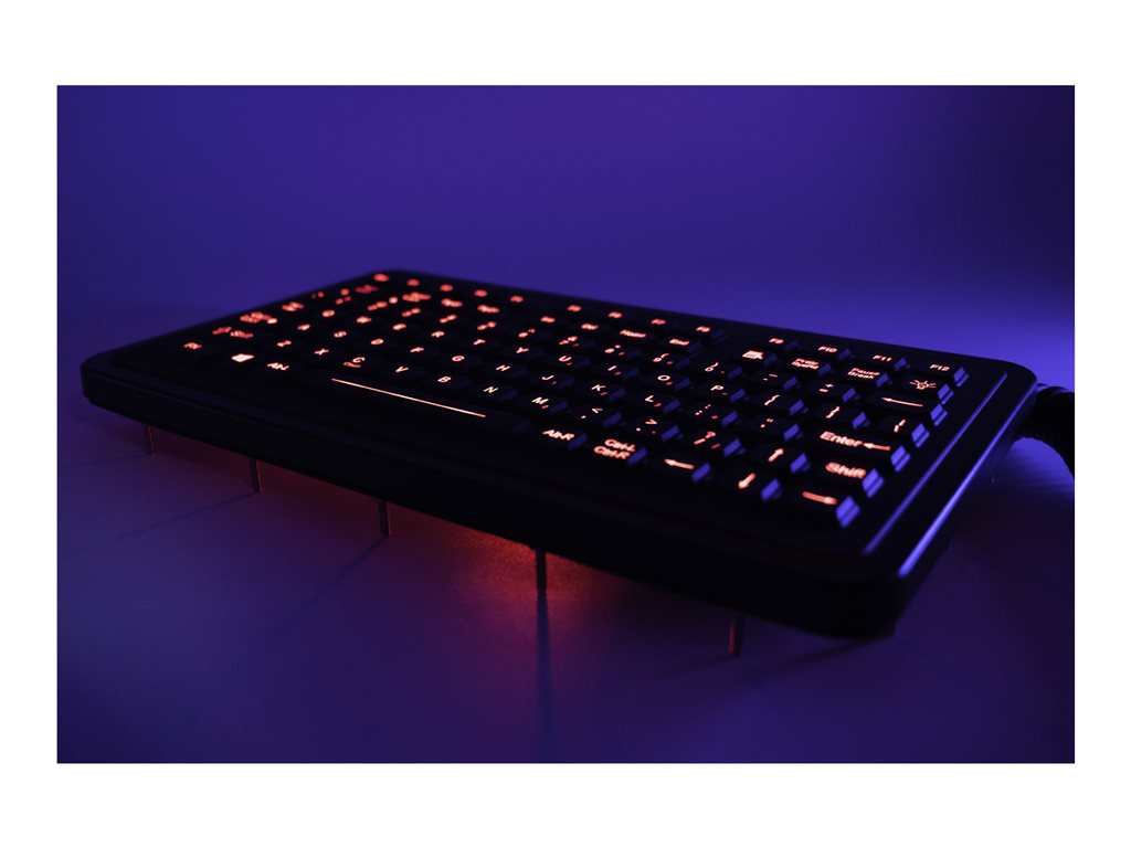 iKey - Keyboard - panel mount, compact - backlit - USB - key switch: Tactile SLP-88-USB