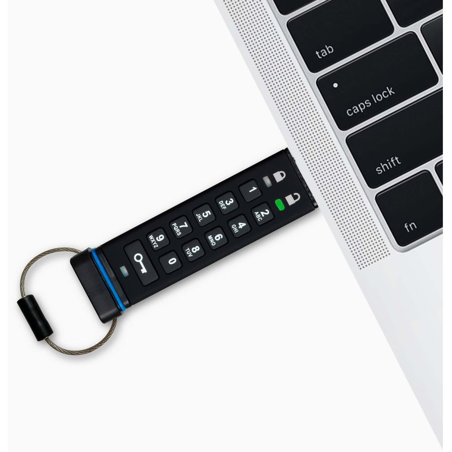 iStorage datAshur 32 GB Secure Flash Drive | Password protected | Dust & Water Resistant | Portable | Hardware Encryption | USB 2.0 | IS-FL-DA-256-32
