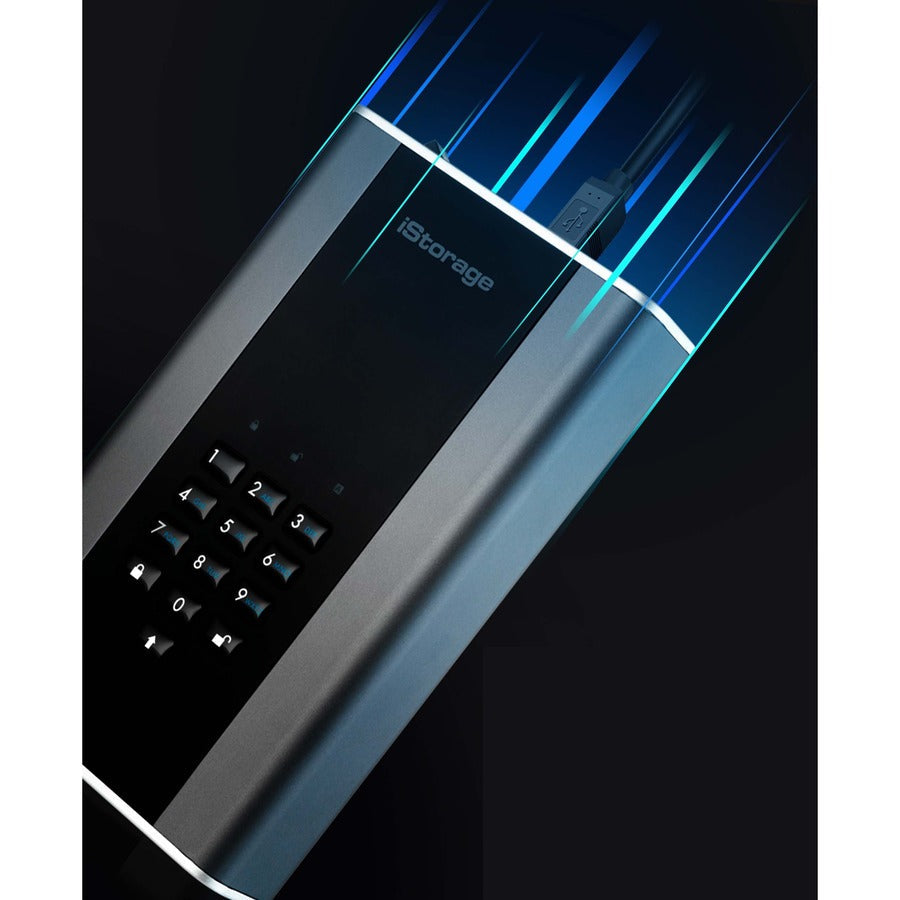 iStorage diskAshur DT2 20 TB Secure Encrypted Desktop Hard Drive | FIPS Level-3 | Password protected | Dust/Water Resistant. IS-DT2-256-20000-C-X