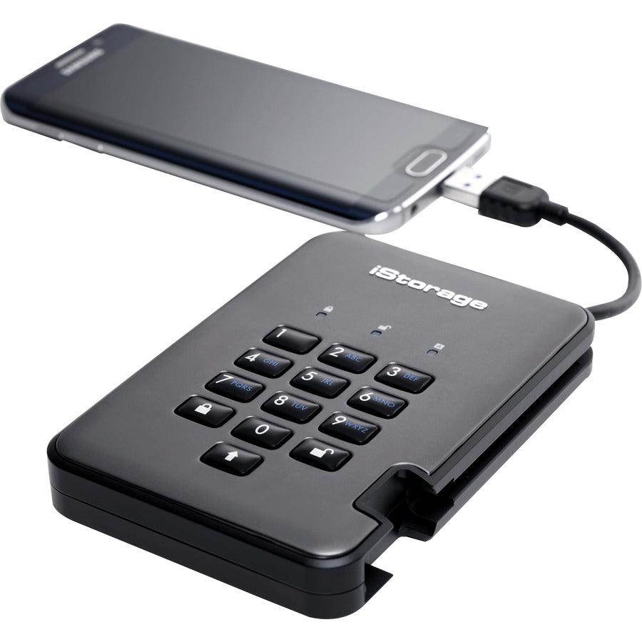 iStorage diskAshur PRO2 512 GB Portable Rugged Solid State Drive - 2.5" External - TAA Compliant