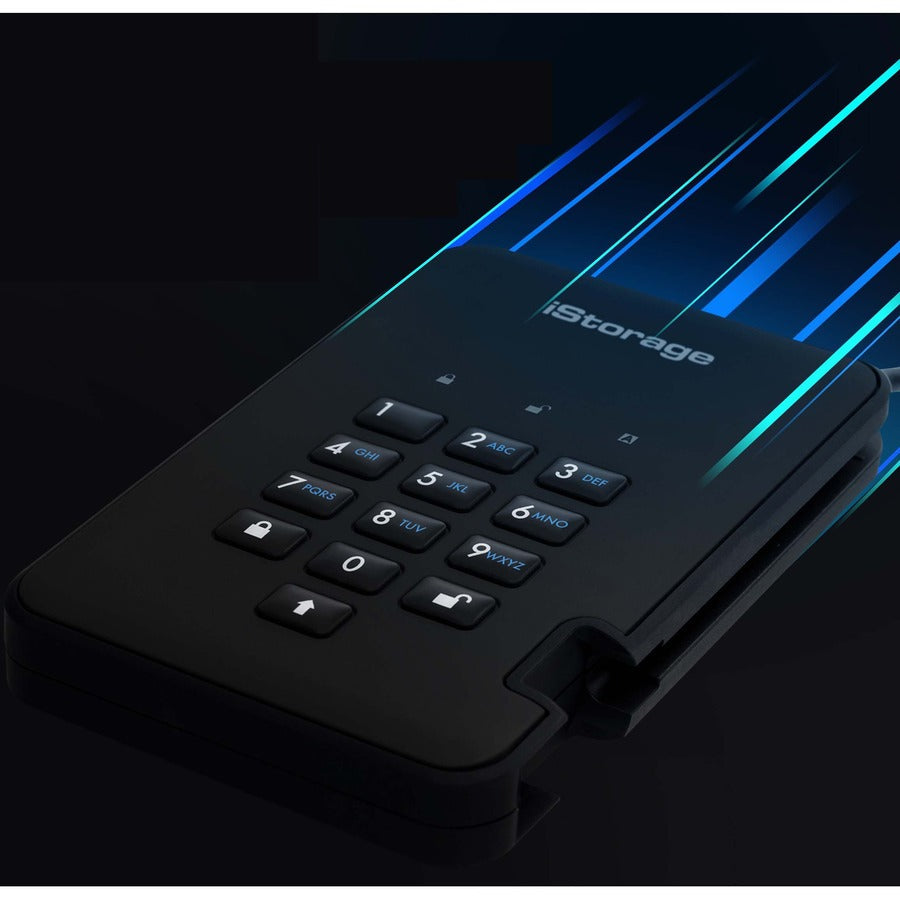 iStorage diskAshur2 SSD 512GB Secure Portable Solid State Drive | Password protected |Dust/Water Resistant | Hardware encryption. IS-DA2-256-SSD-512-B