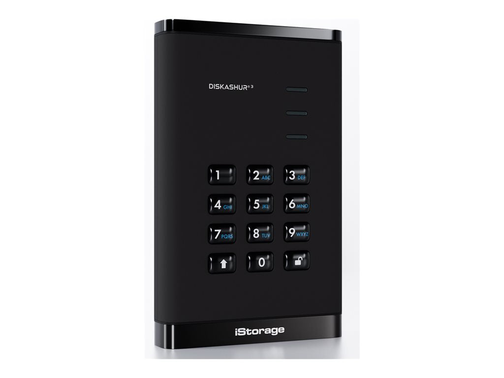 iStorage diskAshurï¿½ - SSD - encrypted - 16 TB - external (portable) - USB 3.2 Gen 1 - 256-bit AES-CBC, 256-bit