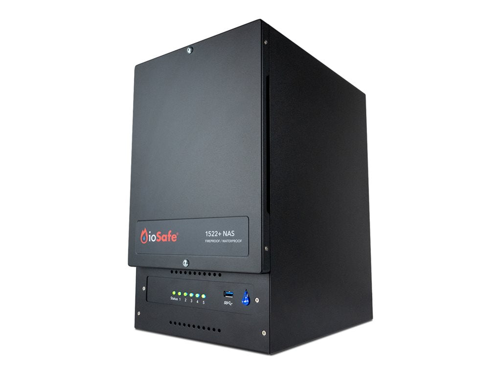 ioSafe 1522+ - NAS server - 5 bays - 20 TB - SATA 6Gb/s / eSATA 6Gb/s - HDD 4 TB x 5 - RAID RAID 0, 1, 5, 6, 10, JBOD -