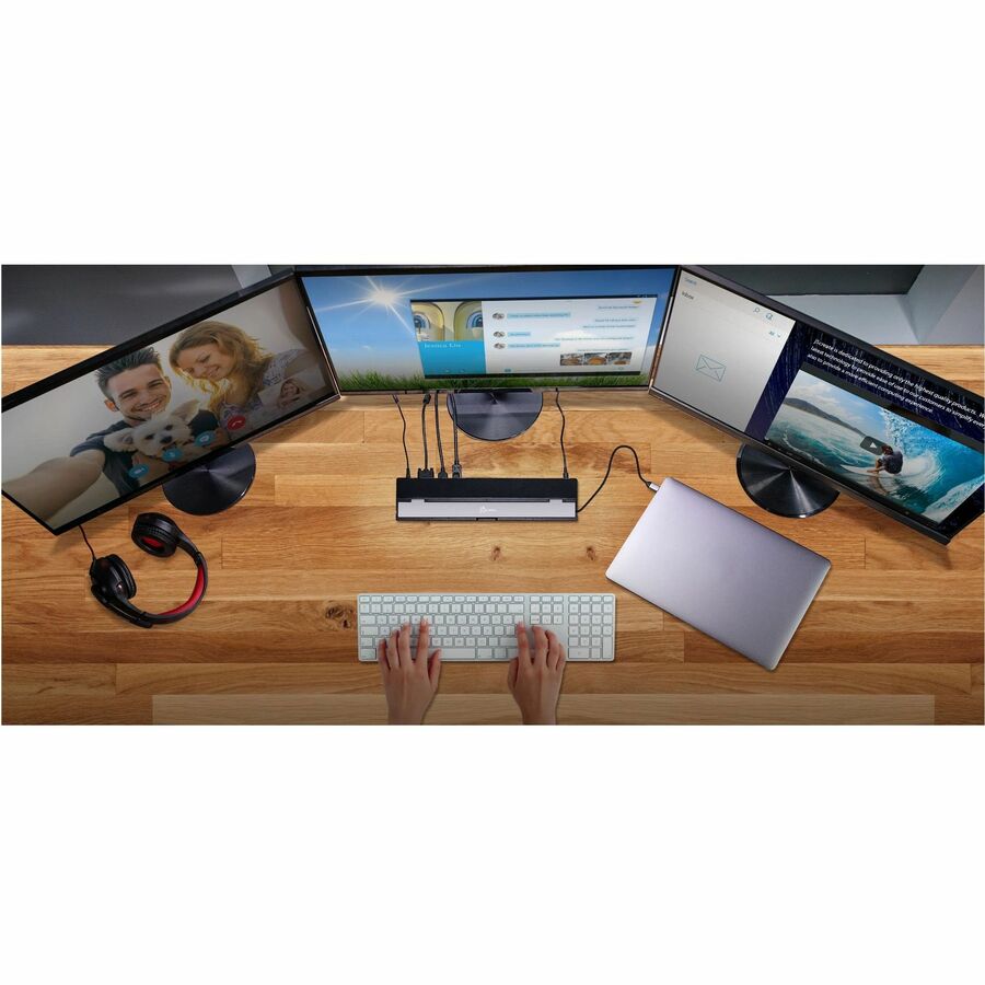 j5create USB-C Triple Display Docking Station - for Notebook/Monitor/Microphone/Tablet/Sma
