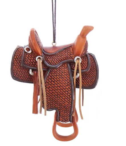 Western Saddle Ornament - Classic