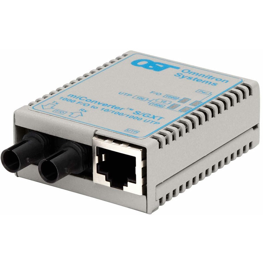miConverter/S 10/100/1000 Gigabit Ethernet Fiber Media Converter RJ45 ST Multimode 550m 1620-0-1