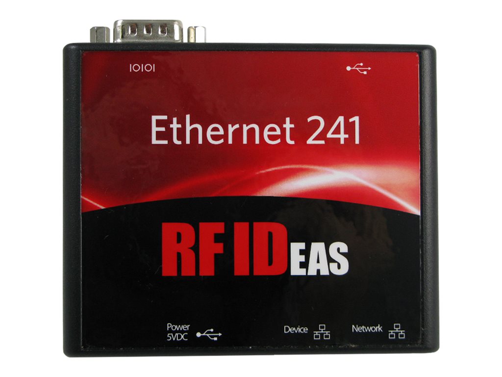 rf IDEAS Ethernet 241 USB to Ethernet Network Converter - Network adapter - USB / RS-232 - 10/100 Ethernet x 2 C-N11NCK4