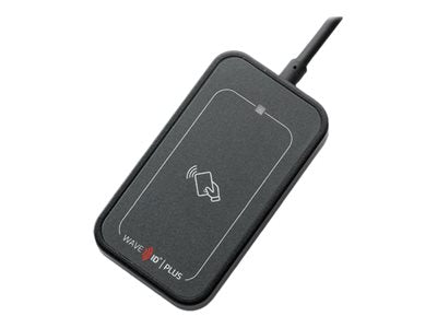 rf IDEAS WAVE ID Plus Mini - RF proximity reader / SMART card reader - USB - 125 KHz / 132 KHz / 13.56 MHz - black RDR-80532BKU