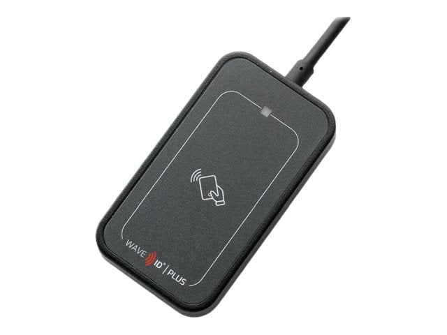 rf IDEAS WAVE ID Plus Mini - RF proximity reader / SMART card reader - USB - 125 KHz / 132 KHz / 13.56 MHz - black RDR-80532BKU