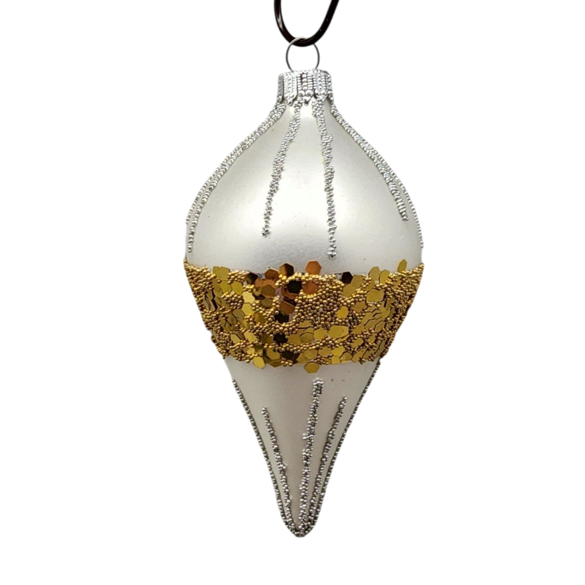 Krebs Value Glass Ornament 4 pack - Silver & Gold Drops