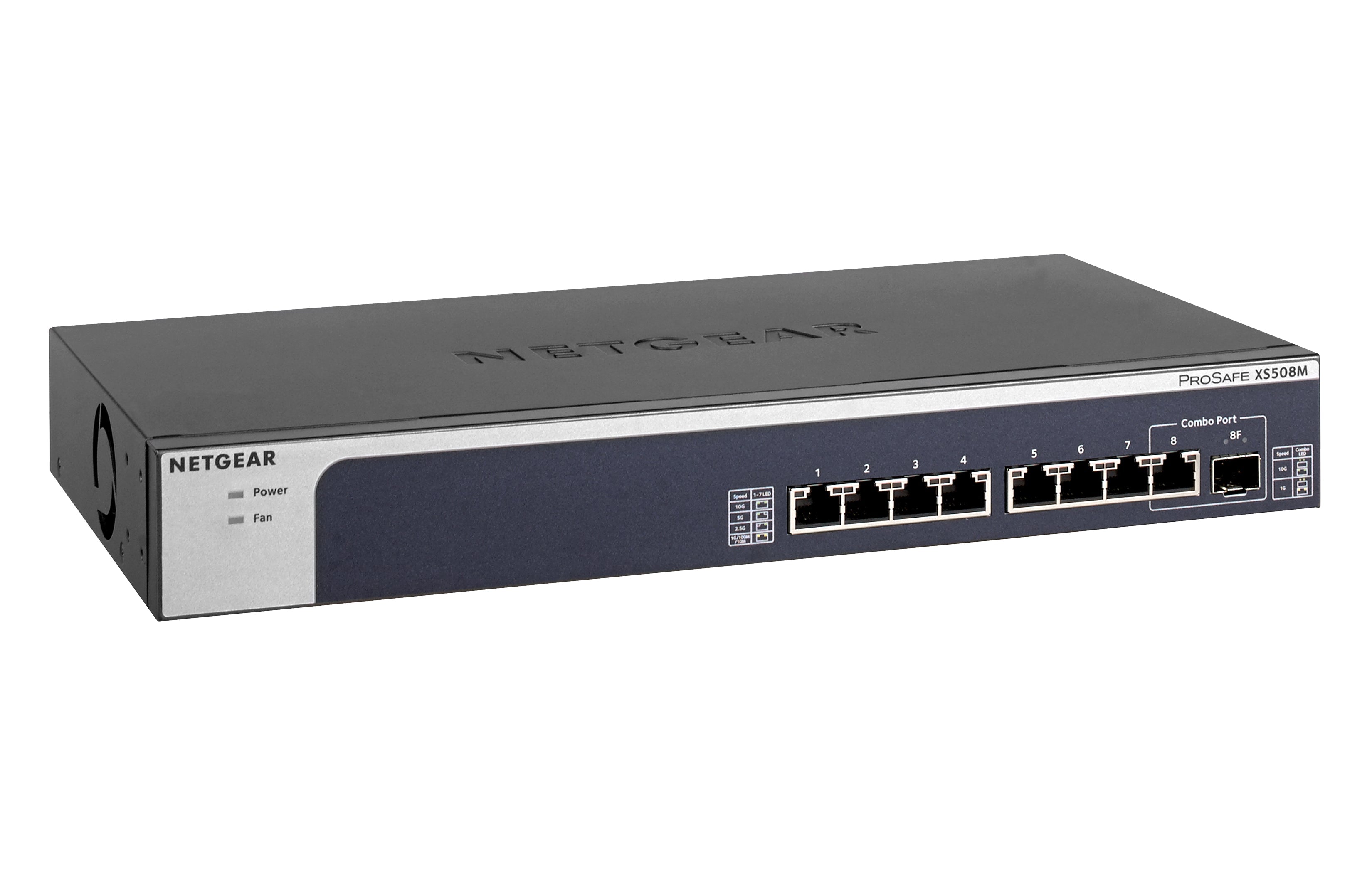 10-Gigabit Multi-Gigabit Switch - 8-Port Unmanaged Network Switch | NETGEAR XS508M-100NAS