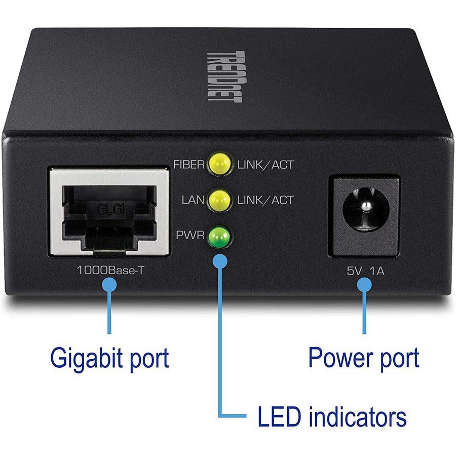 1000BASE-T to SFP Fiber Media Converter - Gigabit Copper Bridge | TeciSoft TFC-GSFP
