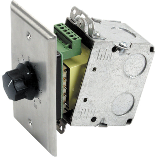 10W Single Gang Stainless Steel,70V Commercial Attenuator