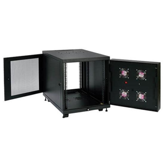 12U Harsh Environment Rack Enclosure - Industrial IP54 Mid-Depth Cabinet | Tripp Lite SR12UBFFD