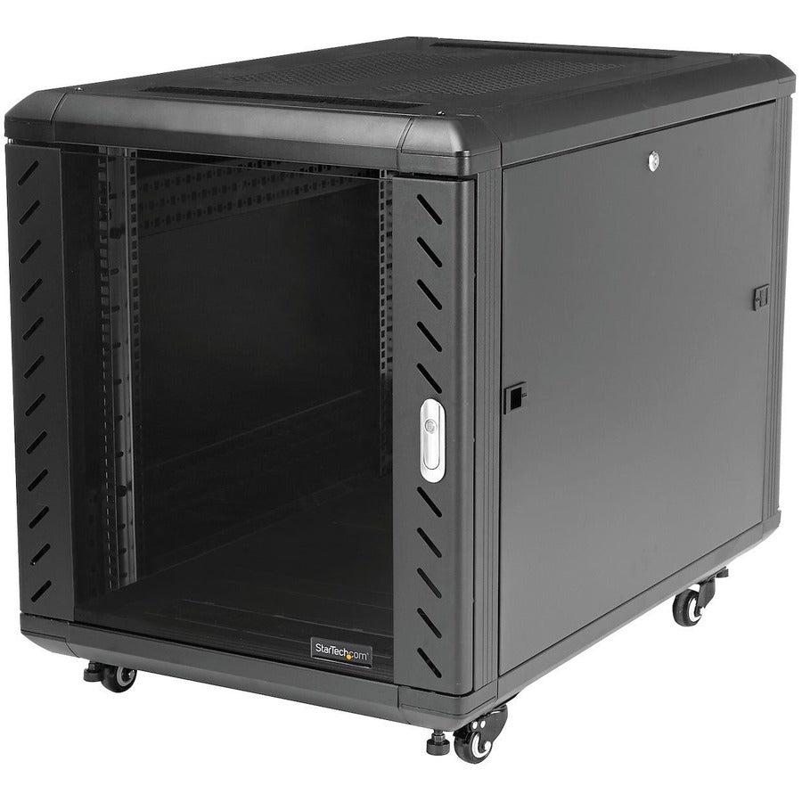 12U Server Rack - 4-Post Lockable Data Center Cabinet | StarTech.com RK1236BKF