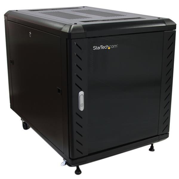 12U Server Rack - 4-Post Lockable Data Center Cabinet | StarTech.com RK1236BKF