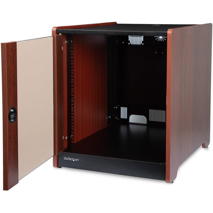 12U Server Rack Cabinet - Wood Finish TAA Compliant | StarTech RKWOODCAB12