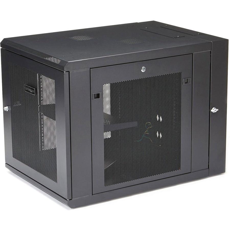 12U Server Rack - Wall Mount Network Cabinet with 1U Shelf | StarTech RK1232WALHM