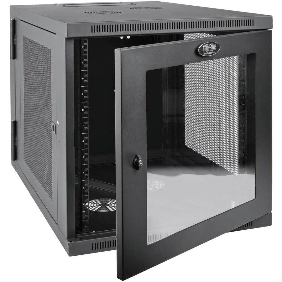 12U Server Rack Wall Mount - SmartRack Enclosure with Hinged Back | Tripp Lite SRW12US33G