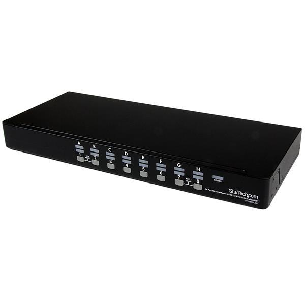16 Port KVM Switch - 1U Rackmount USB PS/2 with OSD Display | SV1631DUSB