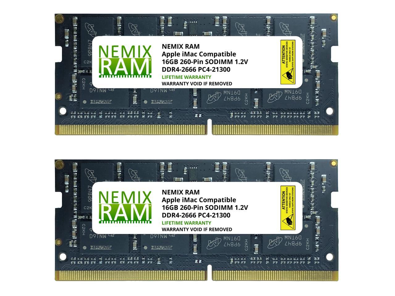 16Gb Ddr4-2666Mhz Pc4-21300 So-Dimm Memory For Apple 27" Imac With Retina 5K Display Mid 2020 (Imac 20,1 Imac 20,2) By Nemix Ram